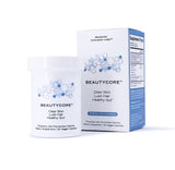 Beautycore Collagen Supplement front view with capsule bottle