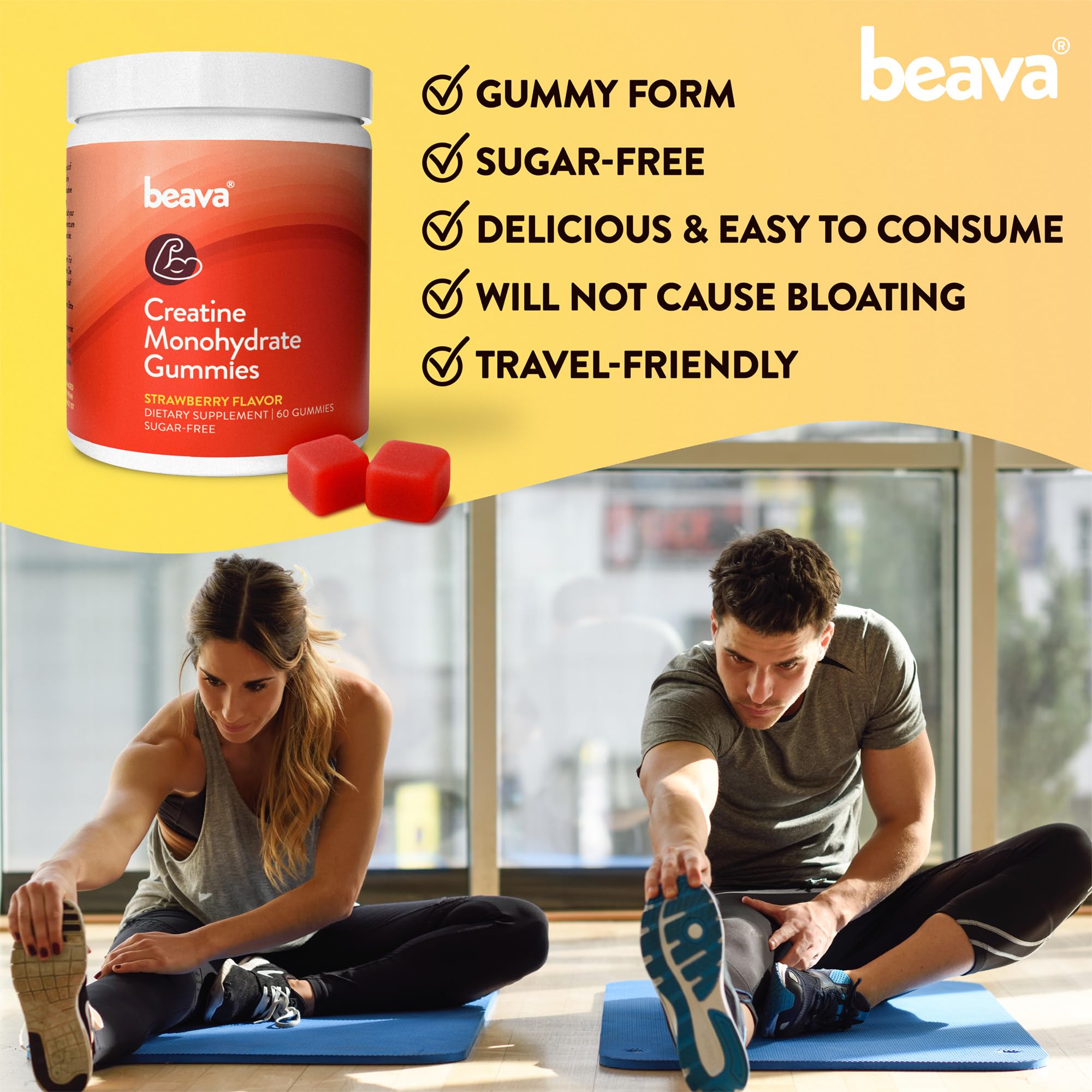 beava Creatine Gummies opened package with gummies visible