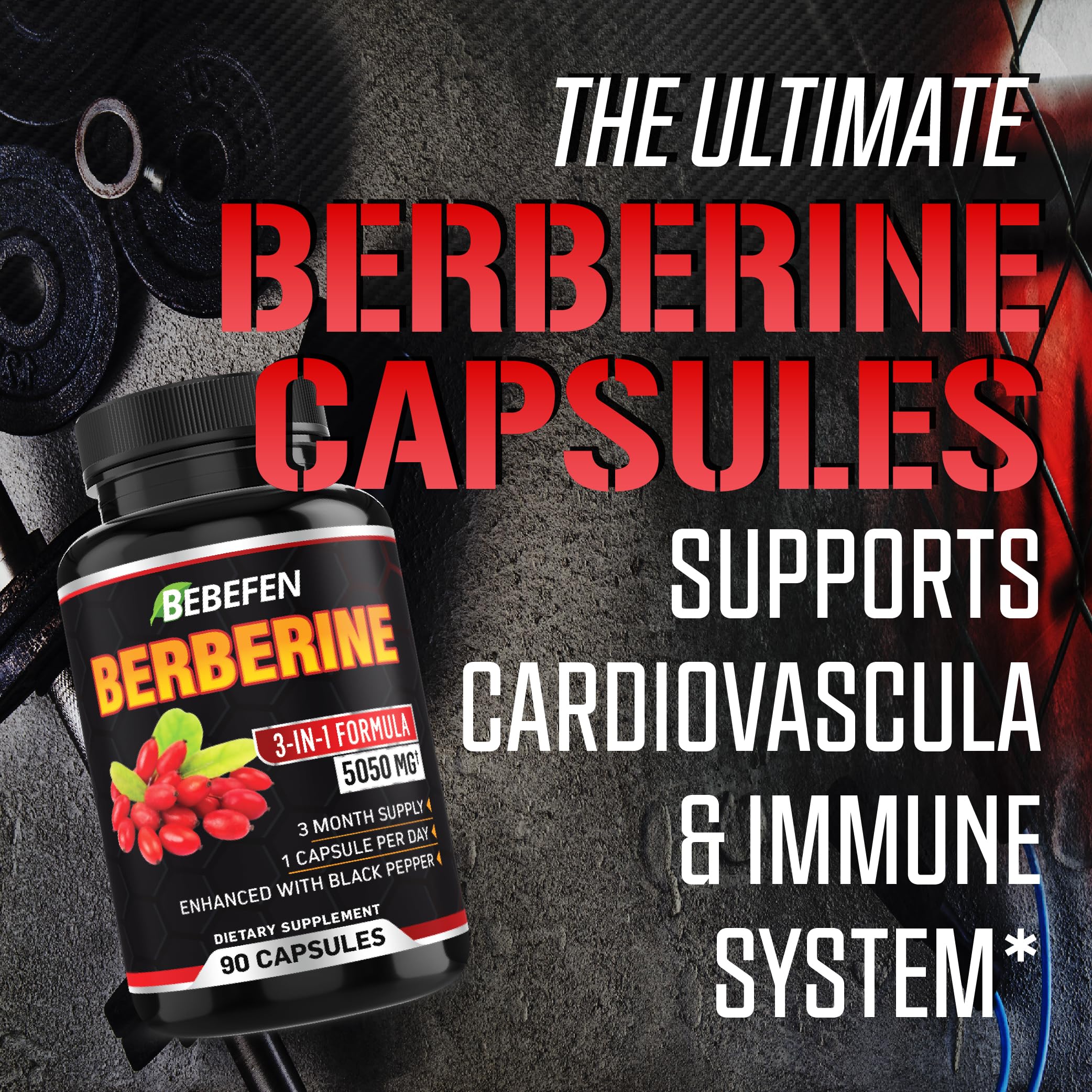 BEBEFEN Blended Vitamin & Mineral Supplement with a measuring spoon