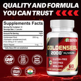 BEBEFEN Goldenseal Extract Capsules 2000mg side view