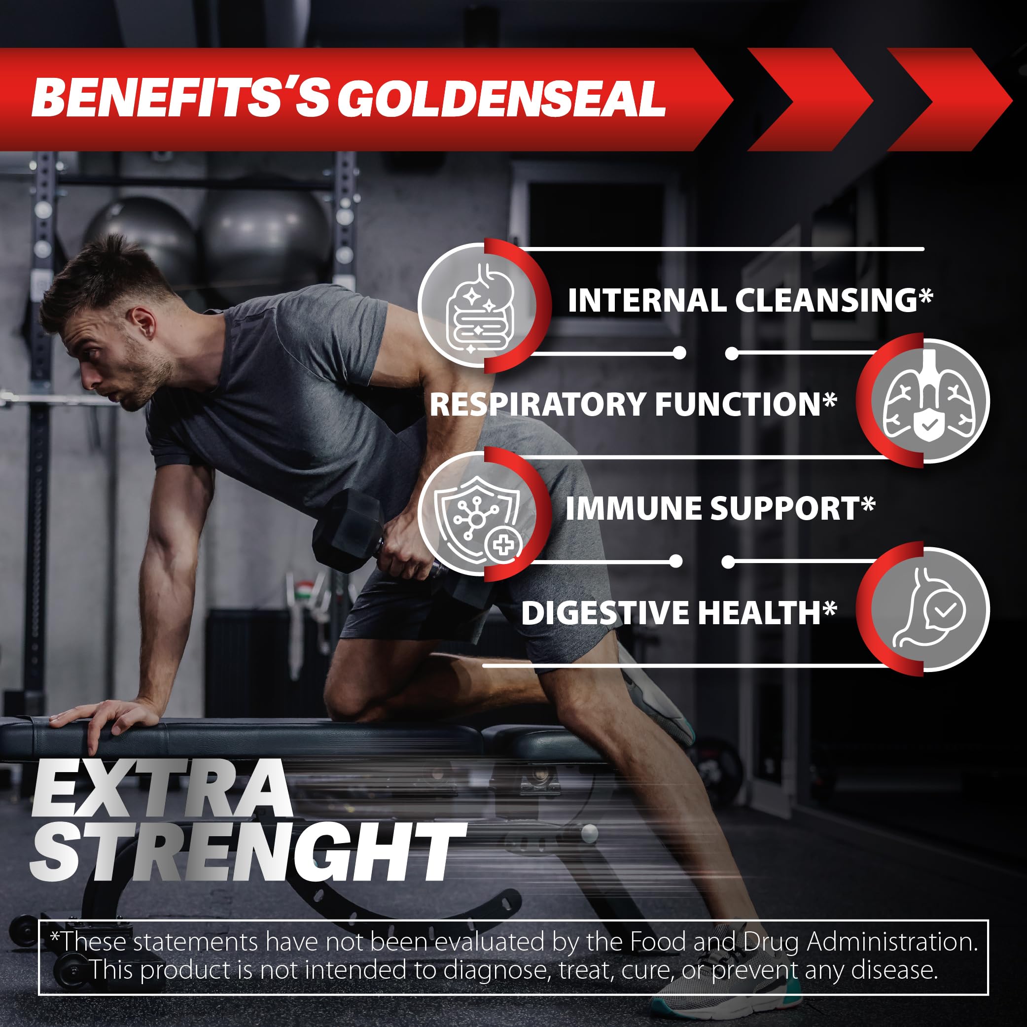 BEBEFEN Goldenseal Extract Capsules 2000mg with Black Pepper