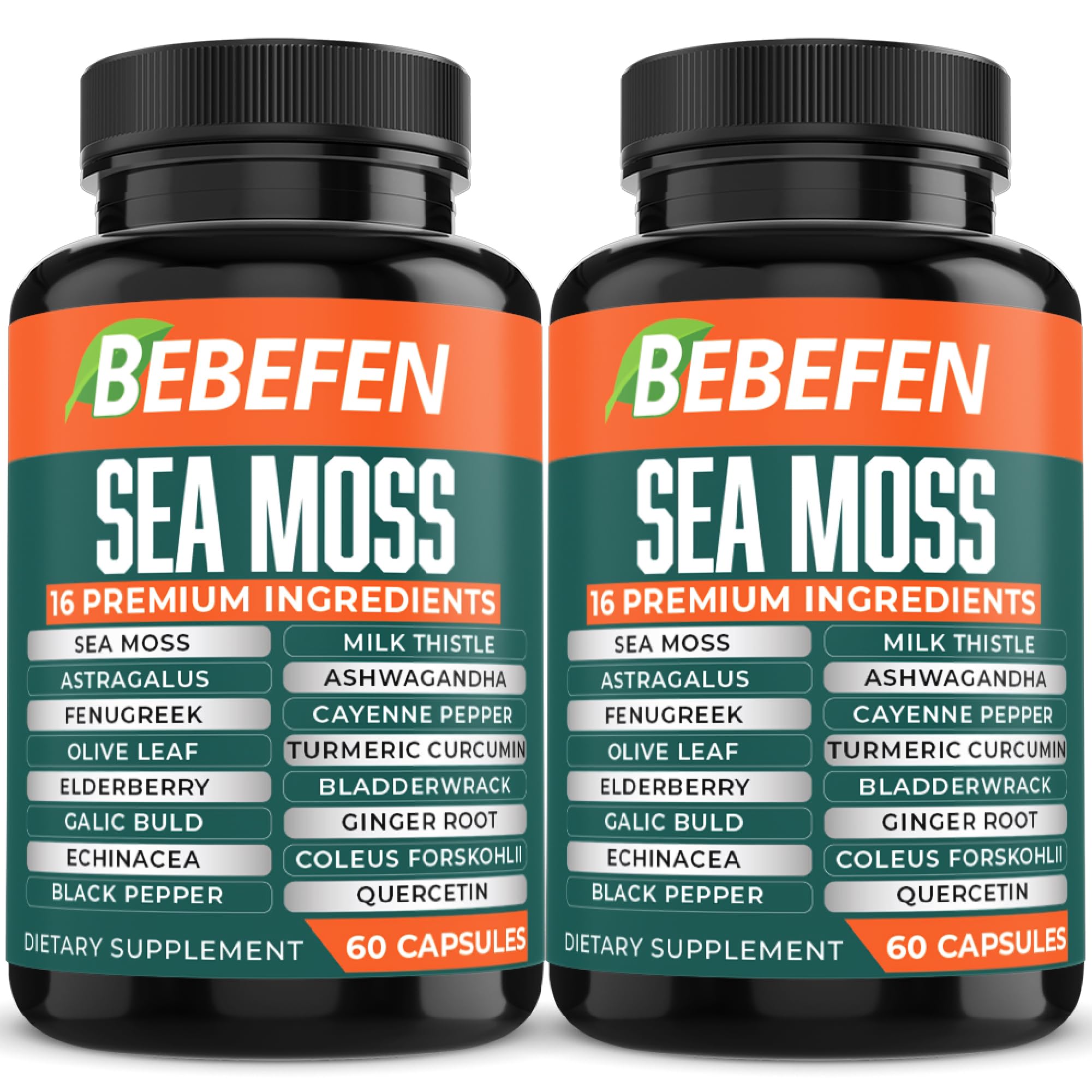 BEBEFEN Sea Moss Complex 120 Capsules front view