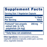 Bee daily wellness Propolis Capsules bottle with label details