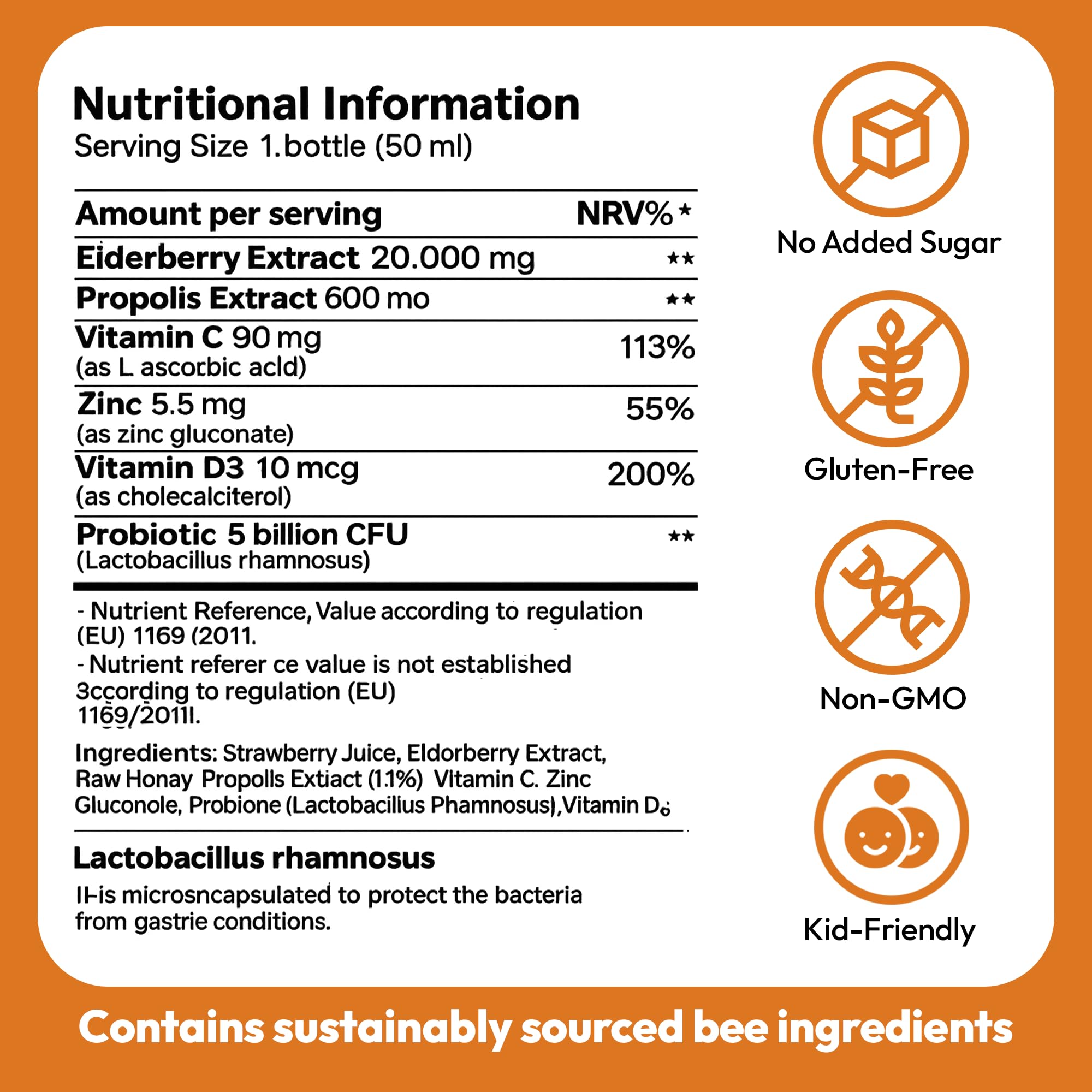 BEE & YOU Kids daily wellness Support Propolis Supplement capsule close-up