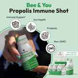 BEE & YOU Propolis Shot back view showing ingredients