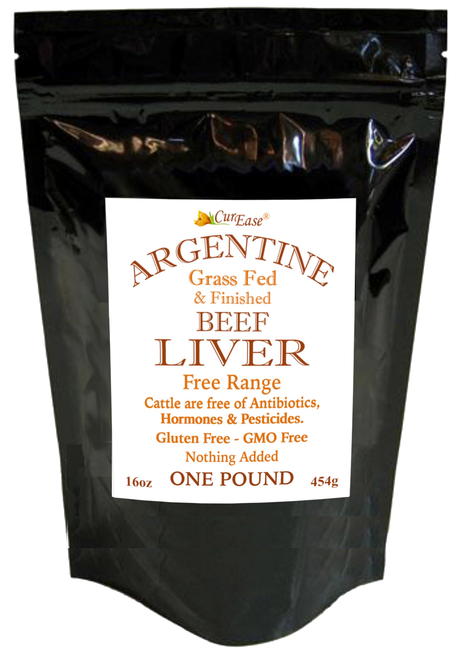 Beef Liver Powder 454g front view packaging