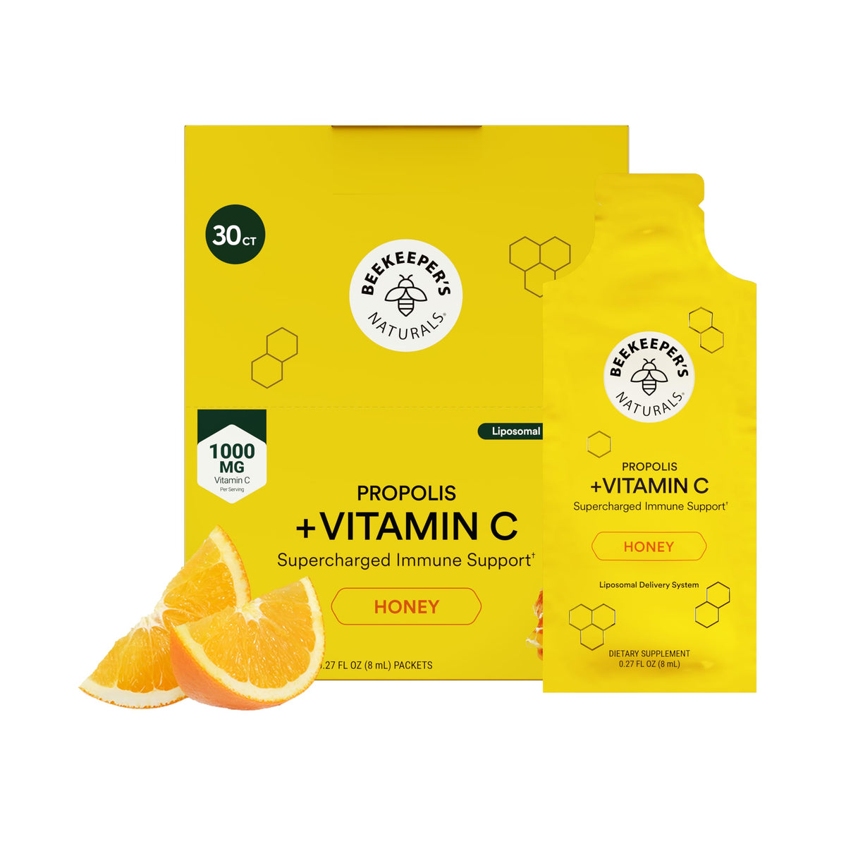 Beekeeper's Naturals Propolis & Vitamin C Supplement 400g front view