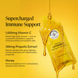 Beekeeper's Naturals Propolis & Vitamin C Supplement 400g ingredients close-up