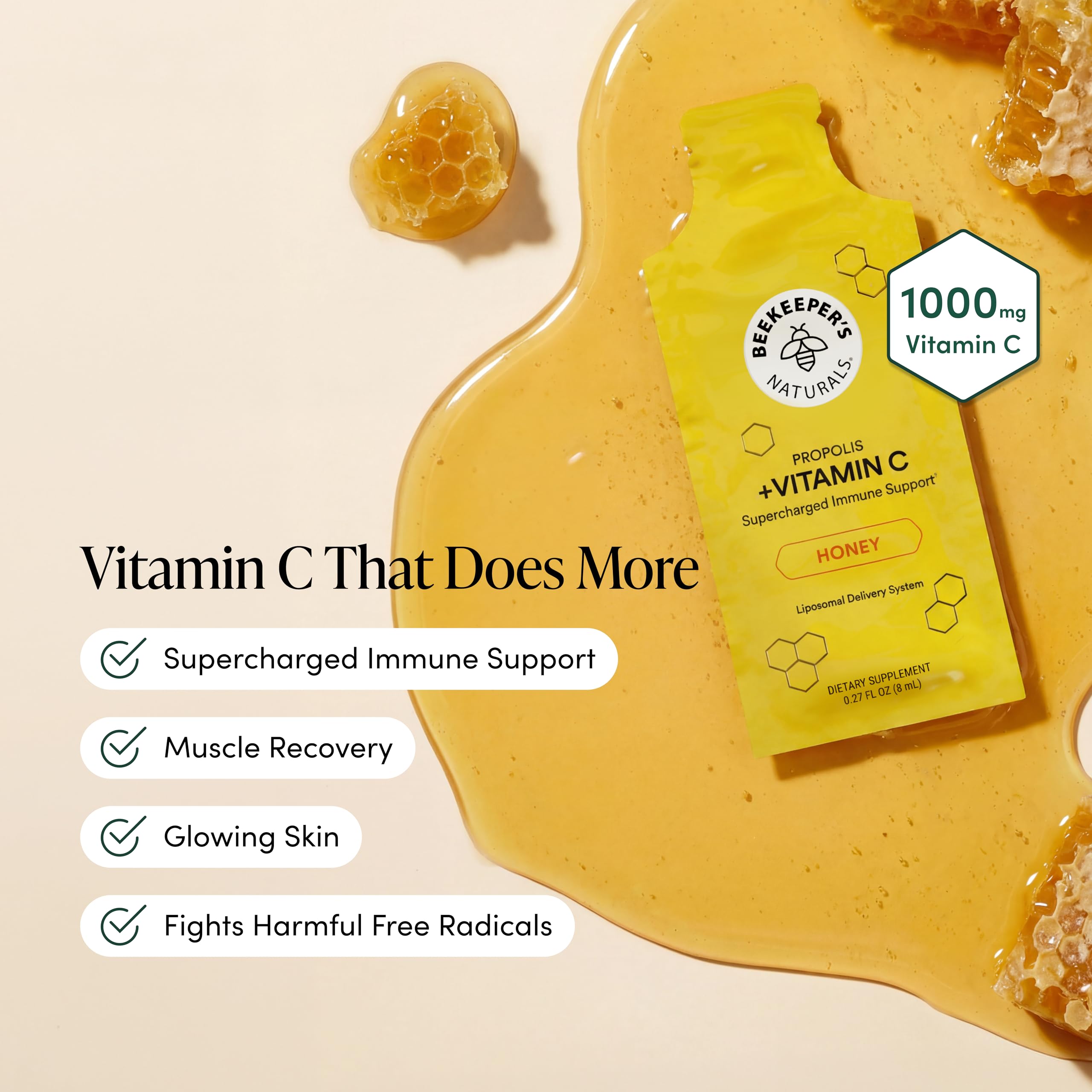 Beekeeper's Naturals Propolis & Vitamin C Supplement 400g packaging