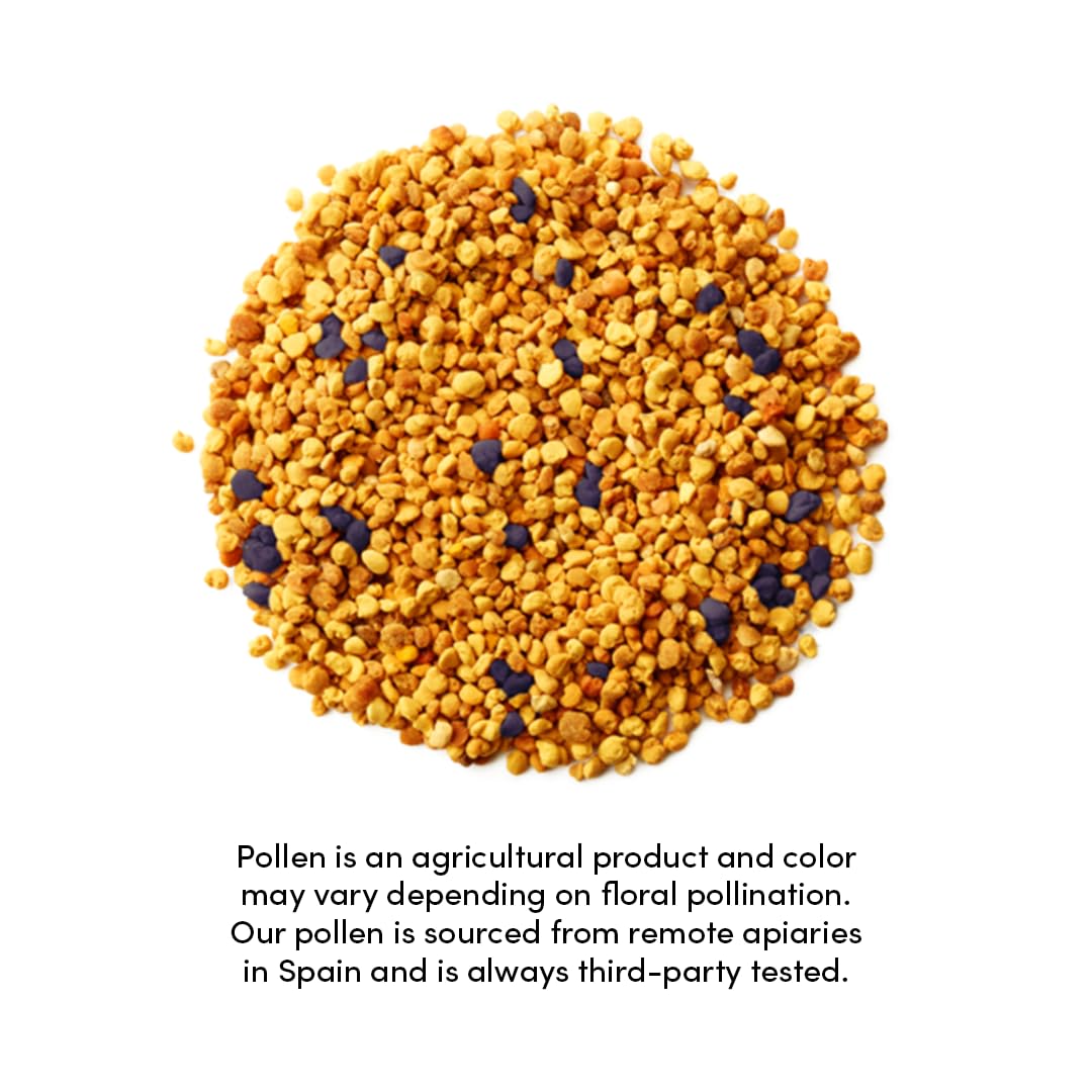 Beekeeper's Naturals Raw Bee Pollen Granules in a bowl