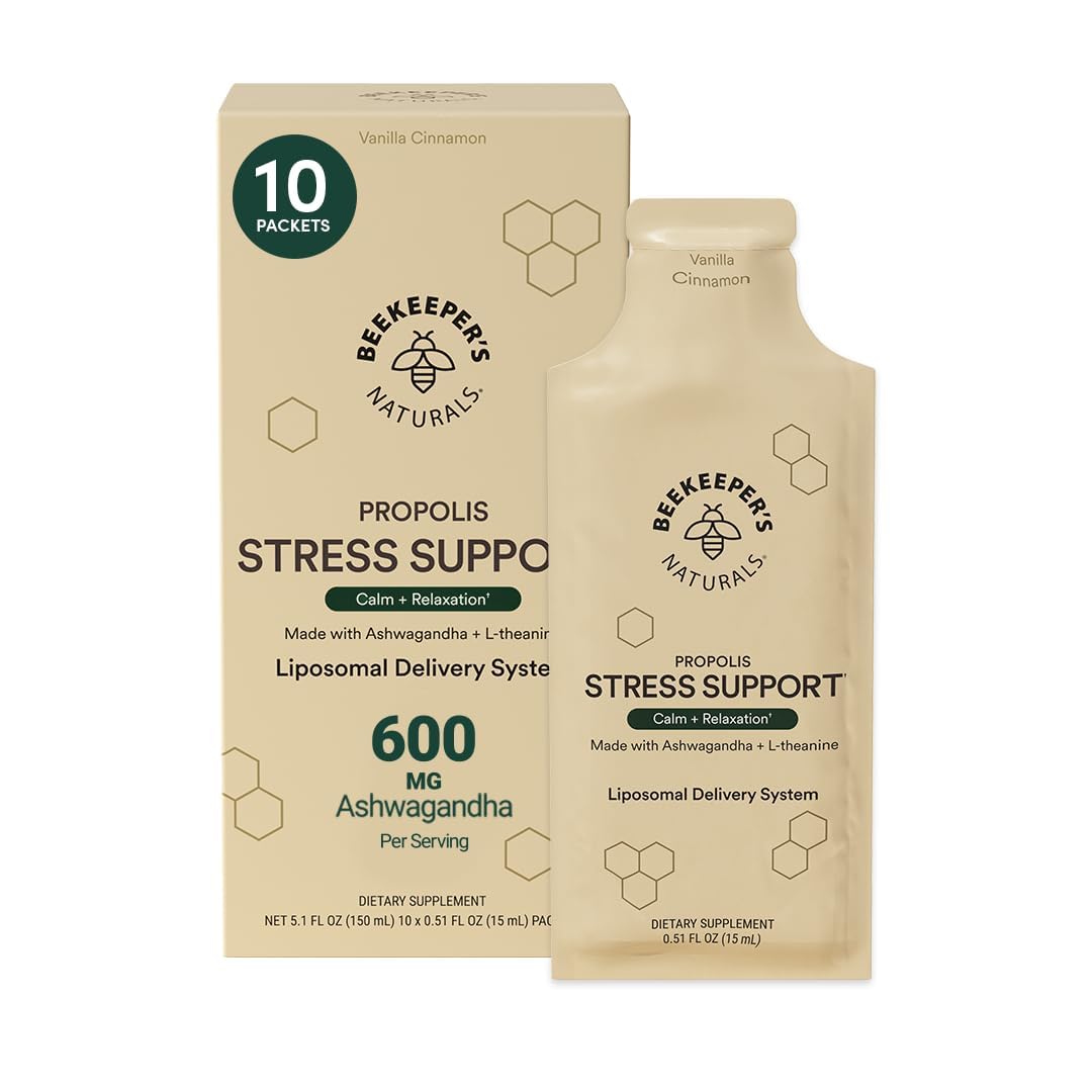 Beekeeper's Naturals Stress Support Liposomal packet front view