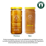 Beekeeper's Naturals Superfood Honey 329g with honey dipper