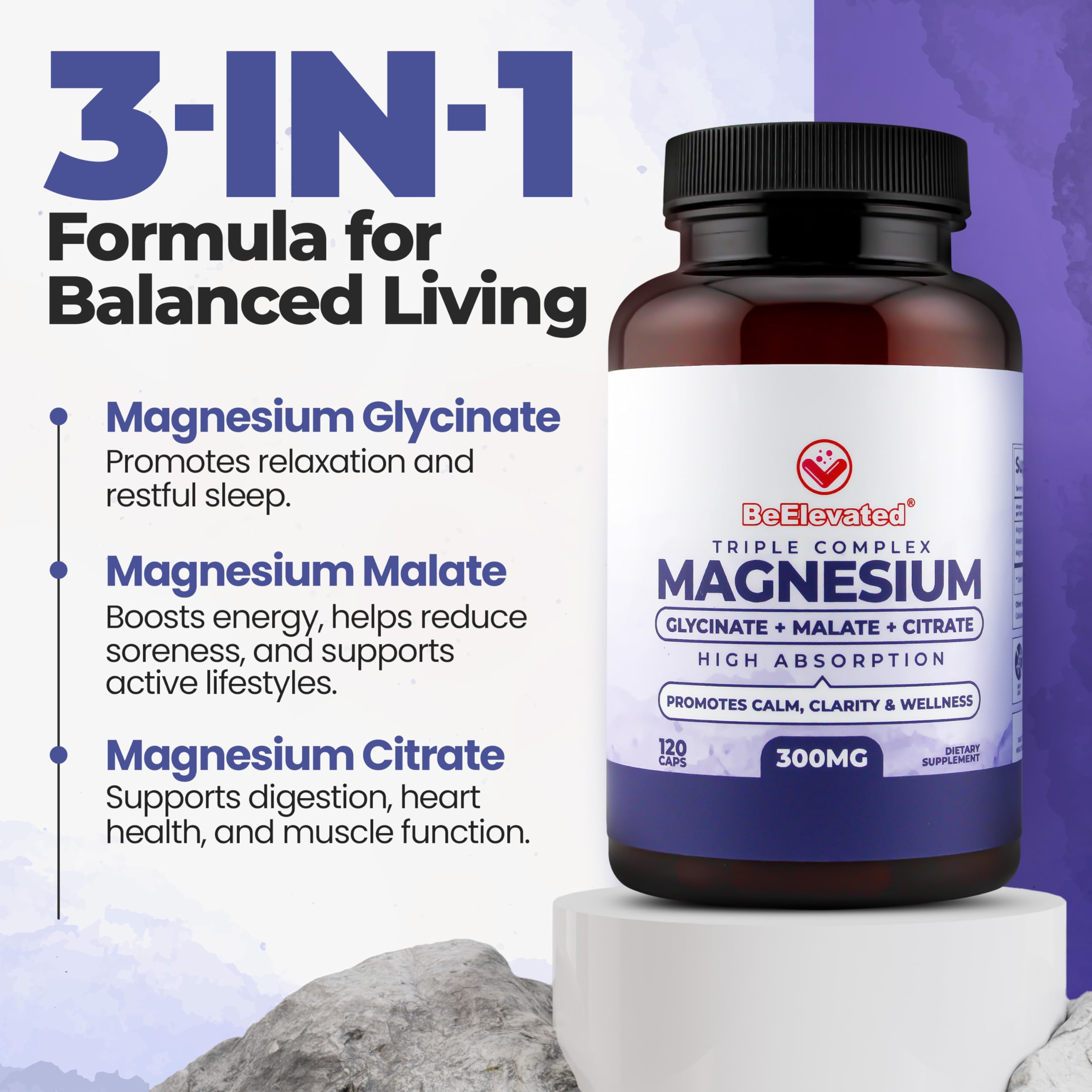 BeElevated Magnesium Complex capsules in bottle