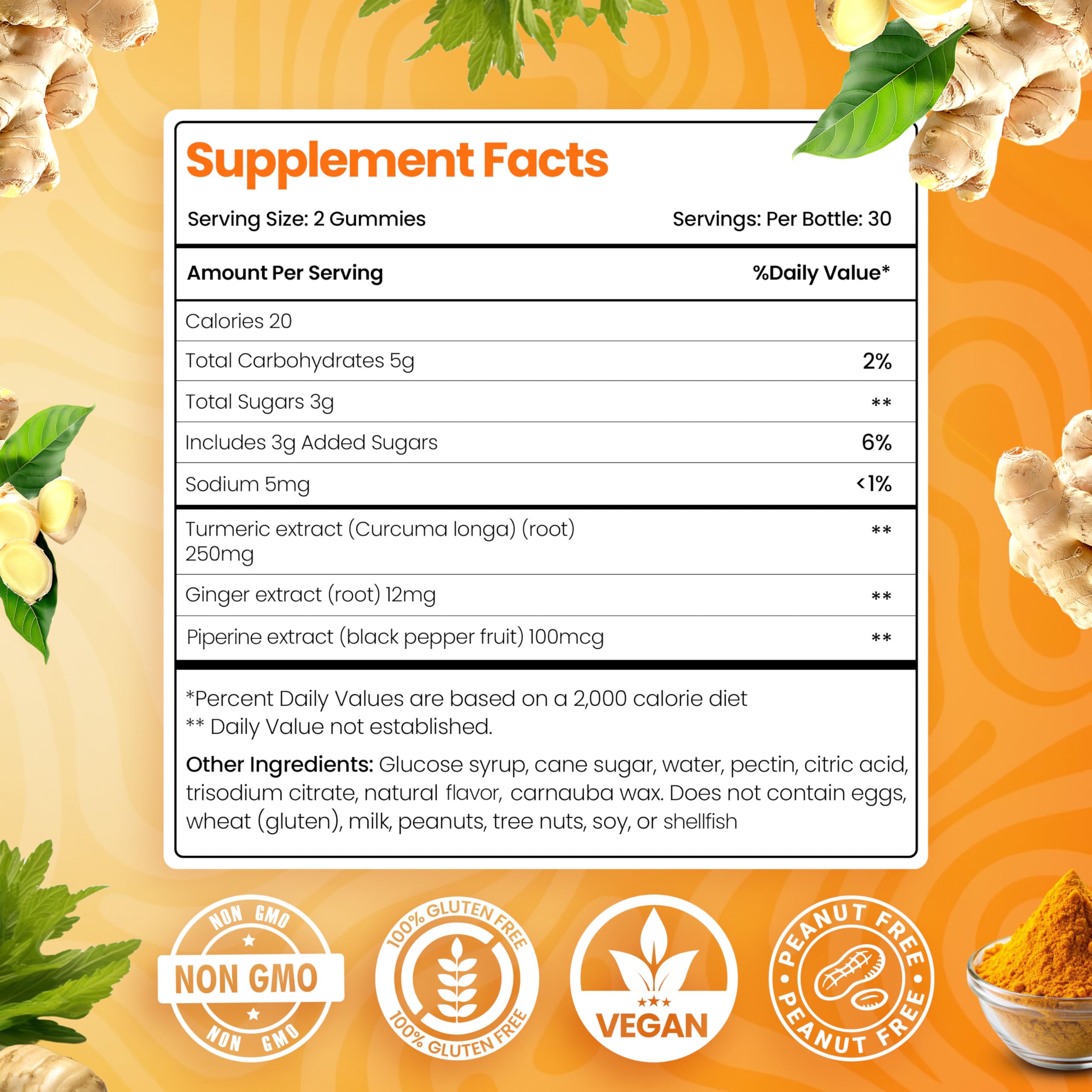 BeElevated Turmeric Ginger Gummies with a measuring spoon