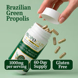 Beelife Green Propolis Capsules bottle side view showing label