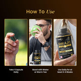 BeepWell Shilajit Capsules lifestyle scene with a glass of water
