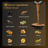 BeepWell Shilajit Capsules with a measuring spoon for dosage