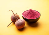 Beet root powder in a bowl ready for use