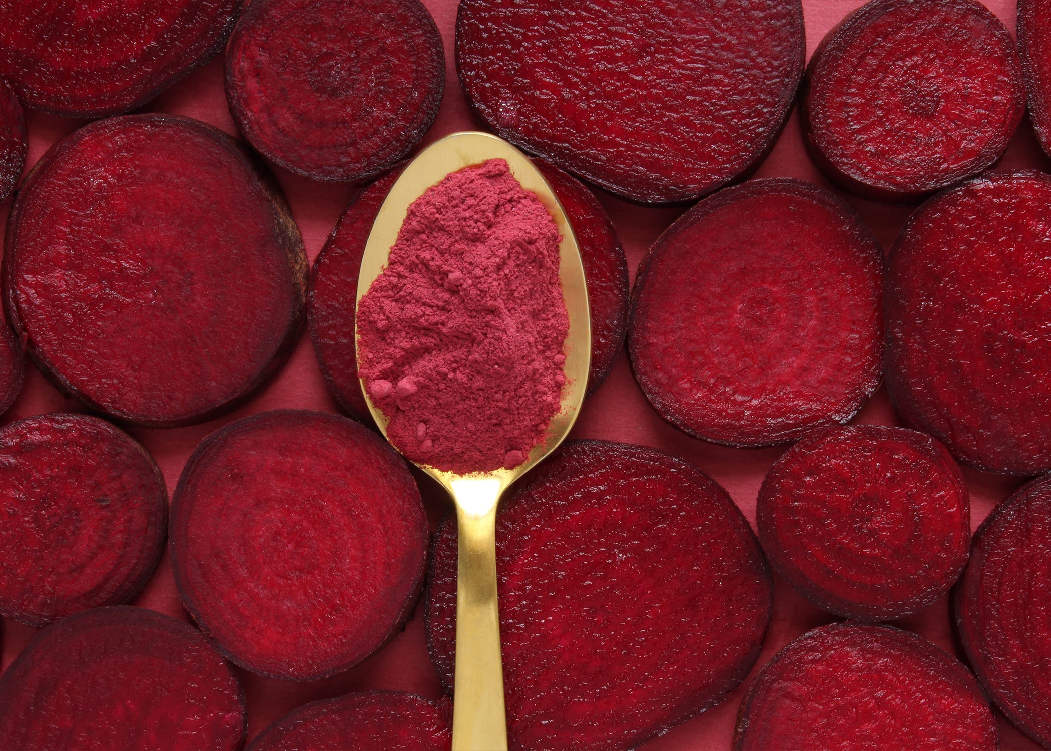 Beet root powder texture close-up
