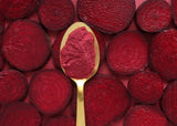 Beet root powder texture close-up