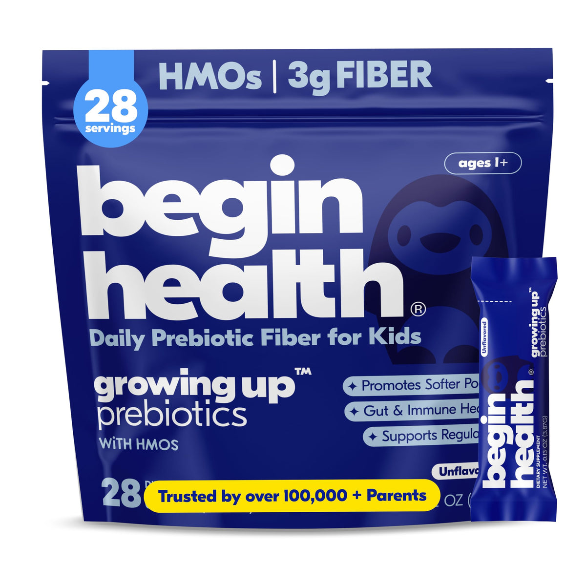 Begin Health Prebiotic Supplement for Kids 108g front view