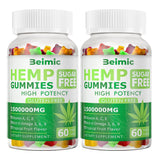 BEIMIC Vegan Hemp Gummies front view with packaging