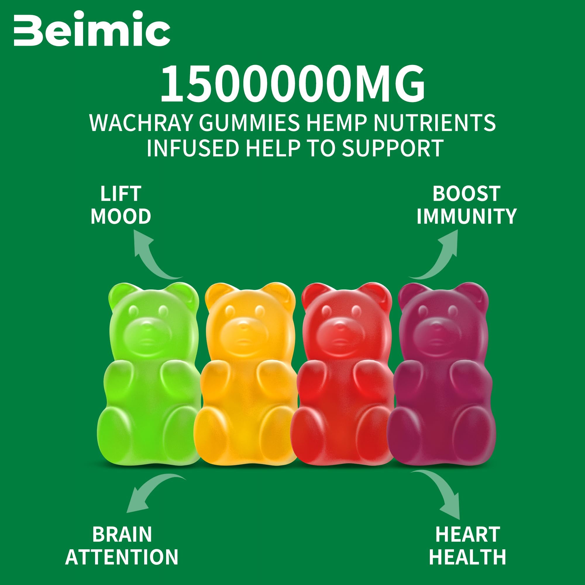 BEIMIC Vegan Hemp Gummies nutritional information