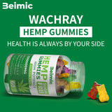 BEIMIC Vegan Hemp Gummies showing assorted fruit flavours