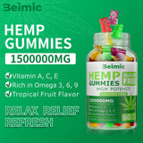 BEIMIC Vegan Hemp Gummies side view of bottle