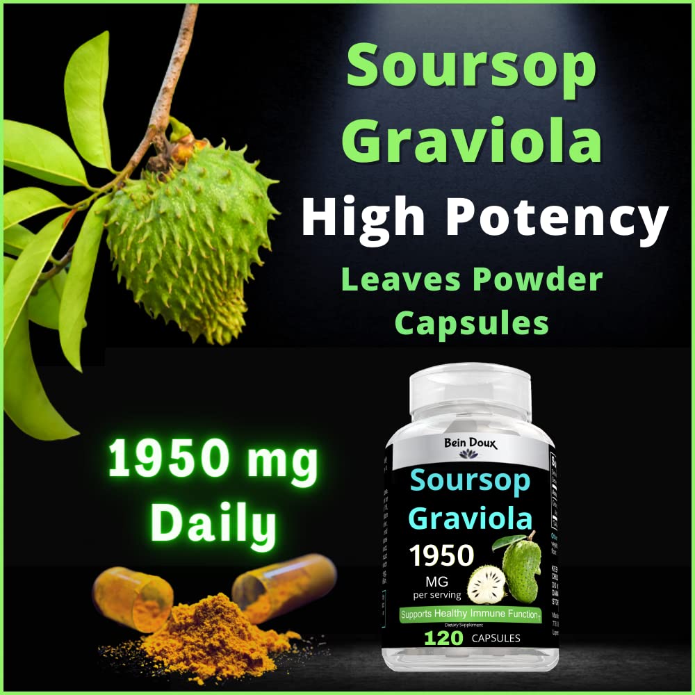 BEIN DOUX Soursop Graviola Capsules bottle with label
