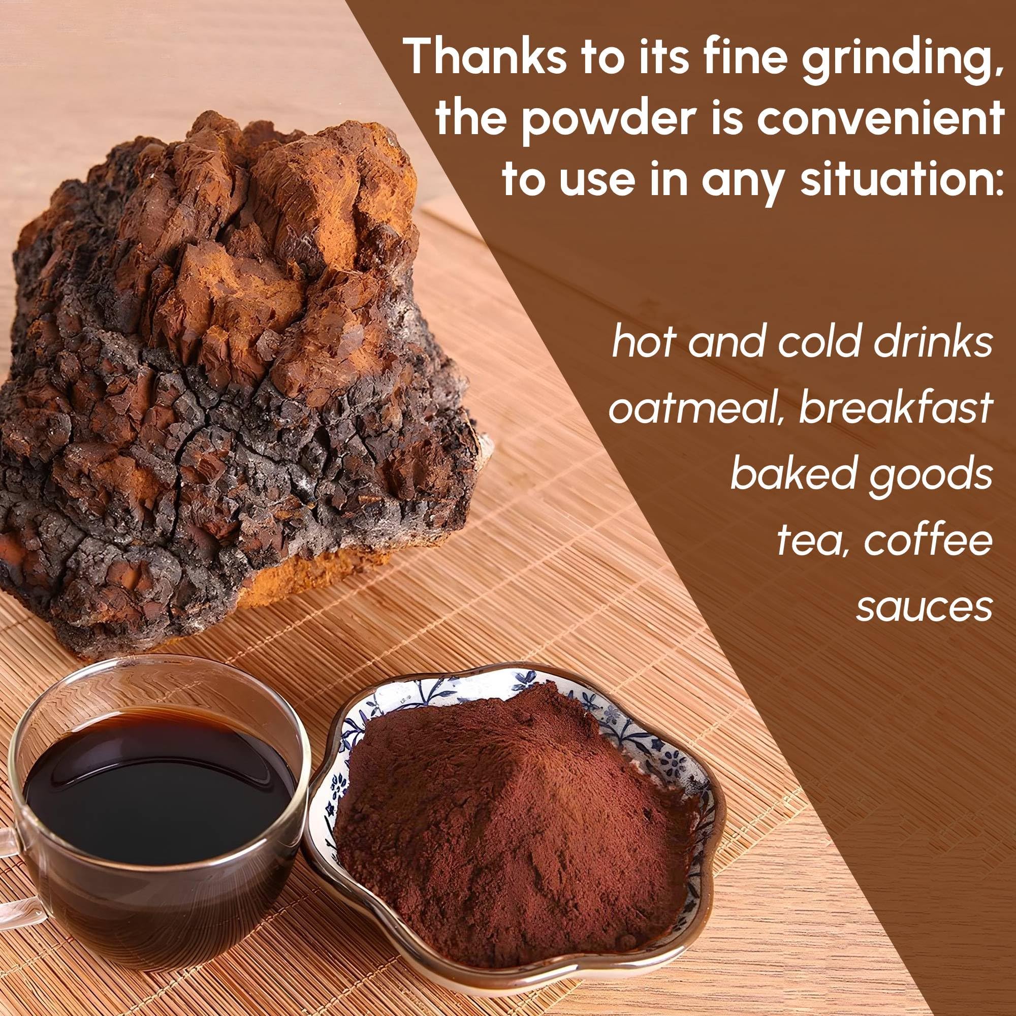 Beleon Chaga Mushroom Powder mixed in a smoothie