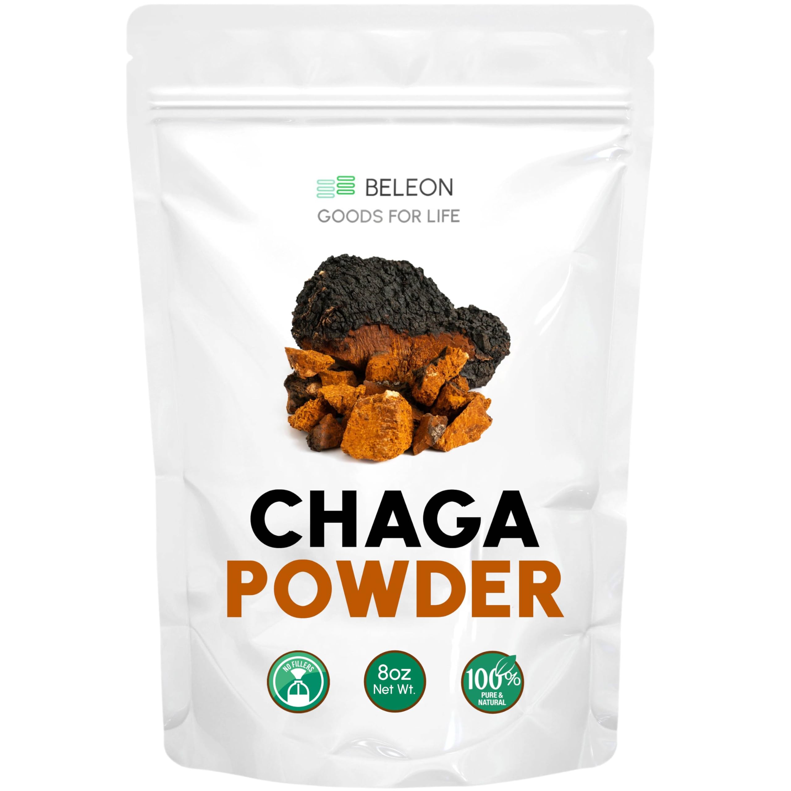Beleon Goods For Life Chaga Mushroom Powder 240g front view