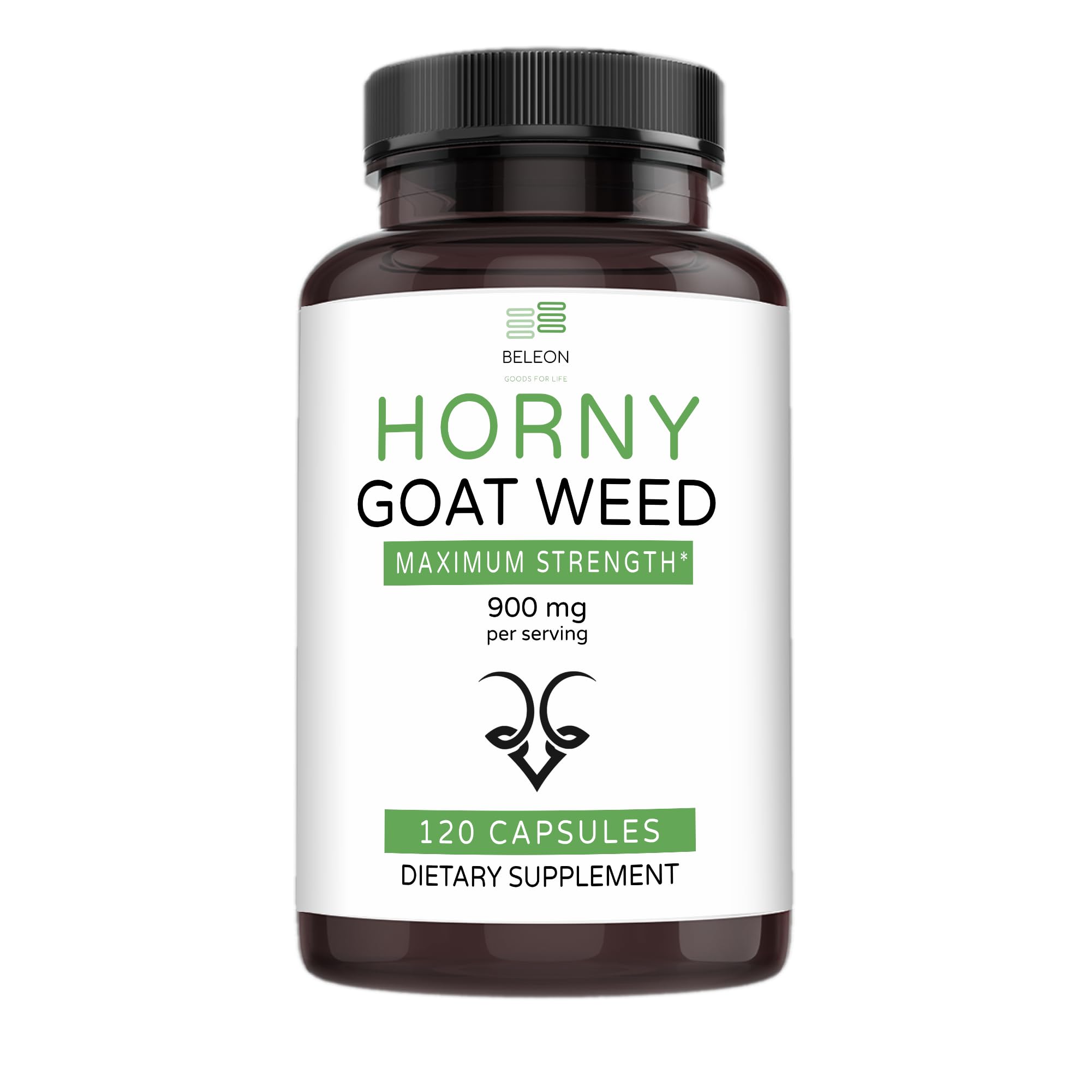 Beleon Goods For Life Horny Goat Weed 900mg Capsules front view
