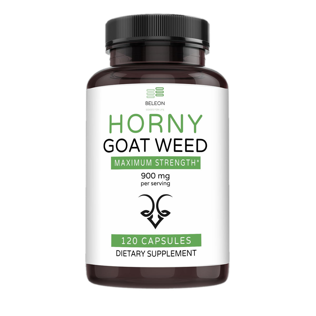Beleon Goods For Life Horny Goat Weed 900mg Capsules front view