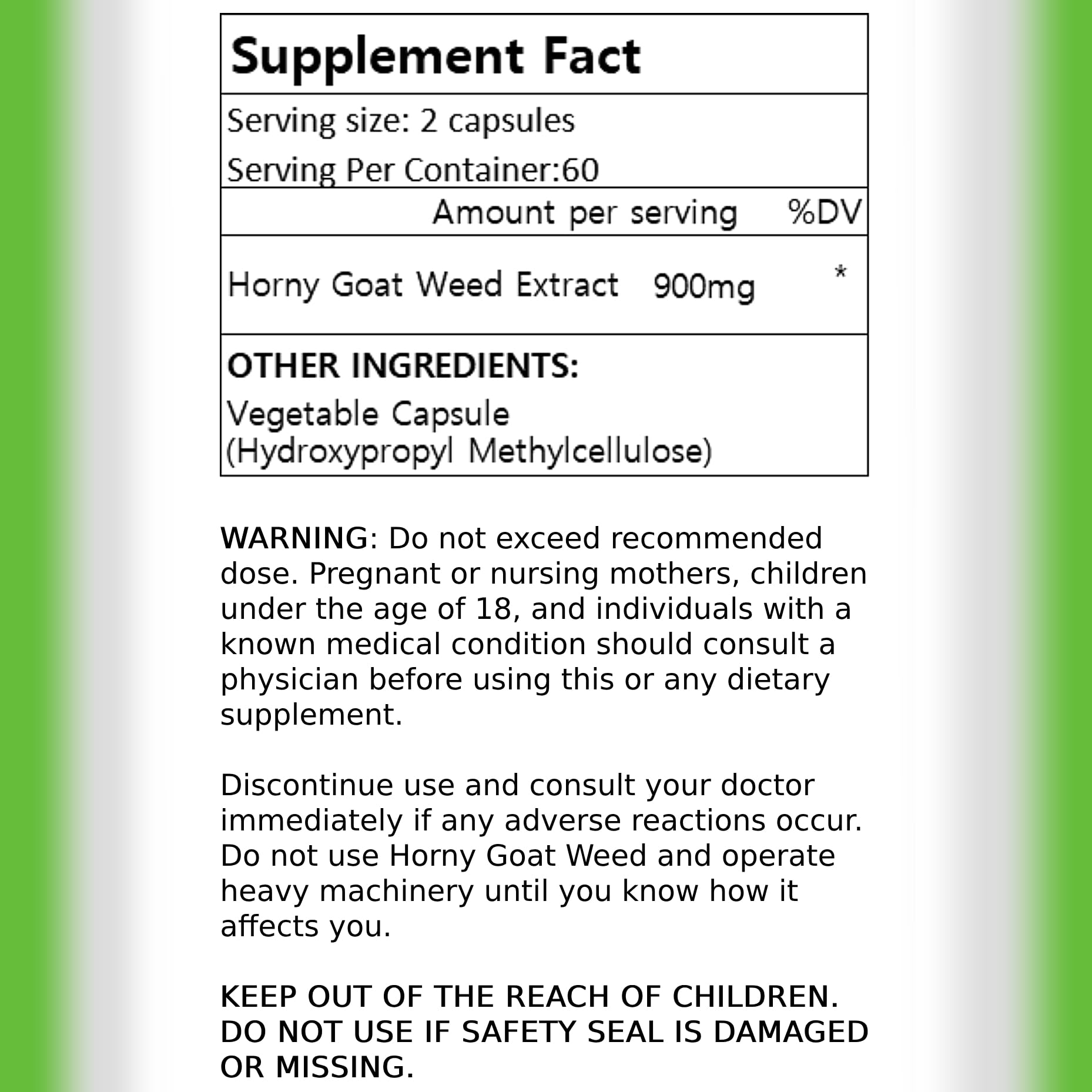 Beleon Horny Goat Weed capsules with measuring spoon