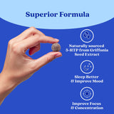 BeLive 5-HTP Gummies on a wooden table