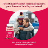 BeLive Elderberry Gummies nutritional information on label