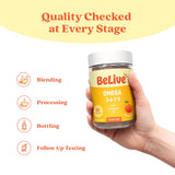 BeLive Omega 3 Gummies in a family setting