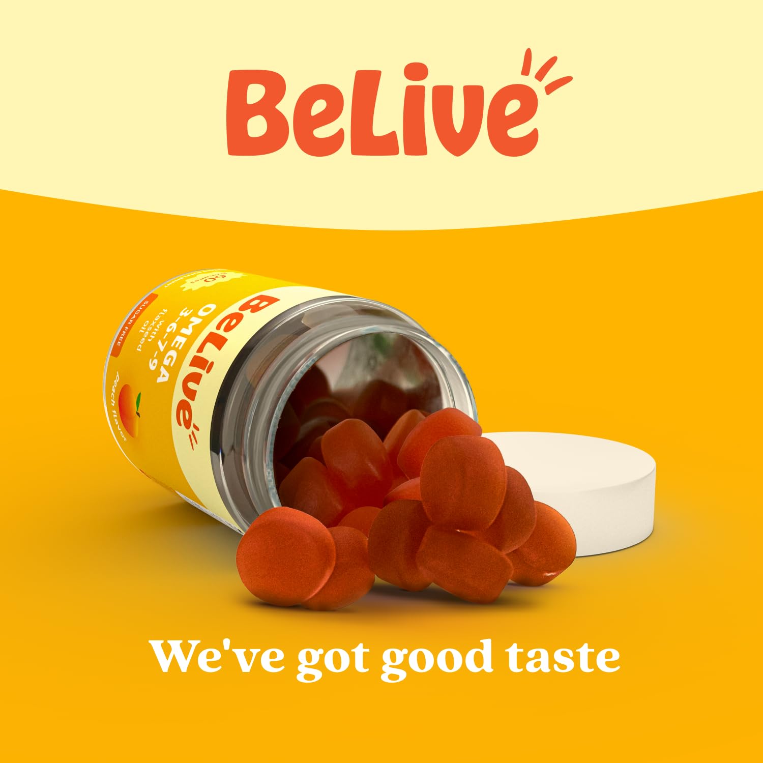 BeLive Omega 3 Gummies with fresh fruit