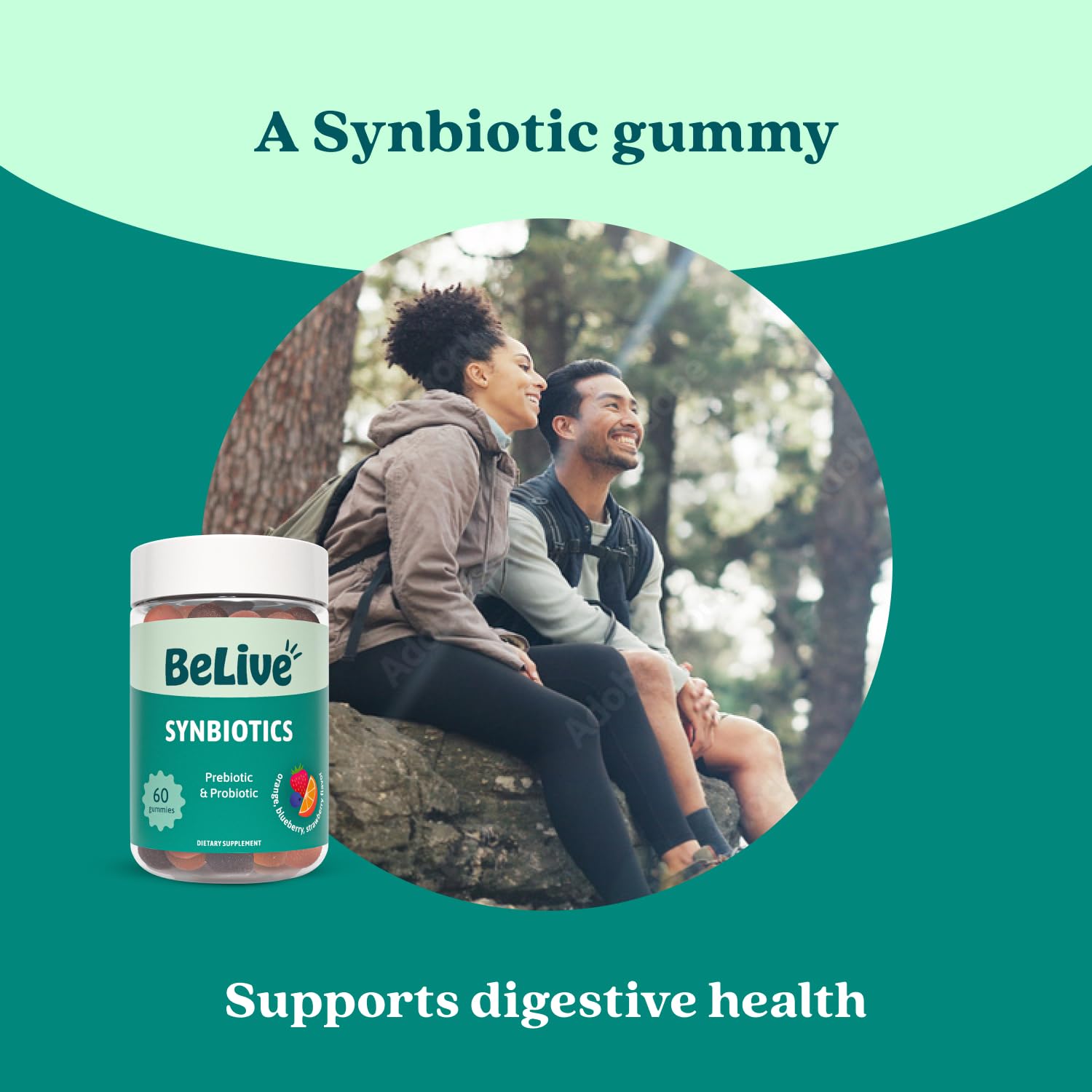 BeLive Probiotic & Prebiotic Gummies Lemon flavour