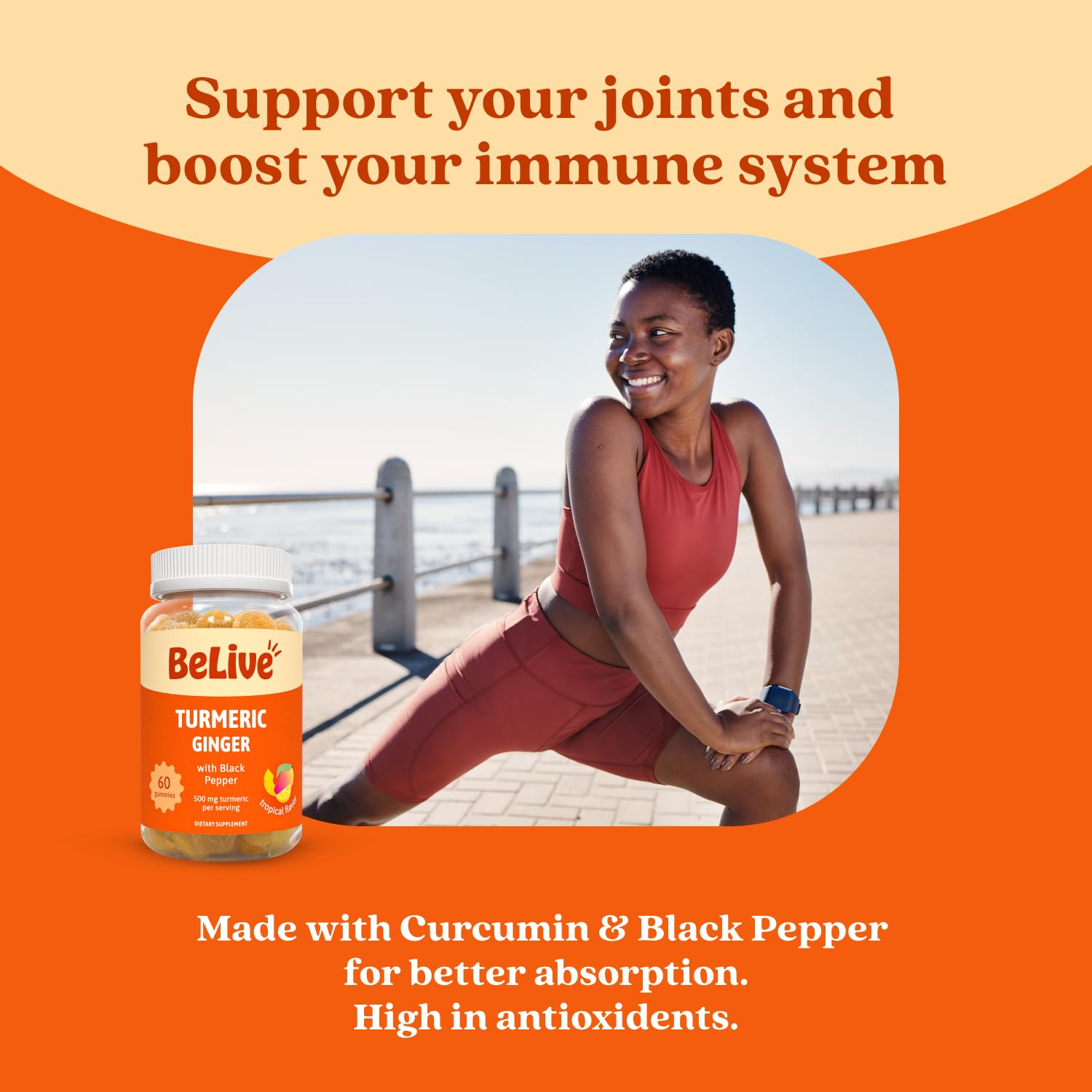 BeLive Turmeric Gummies in a bowl