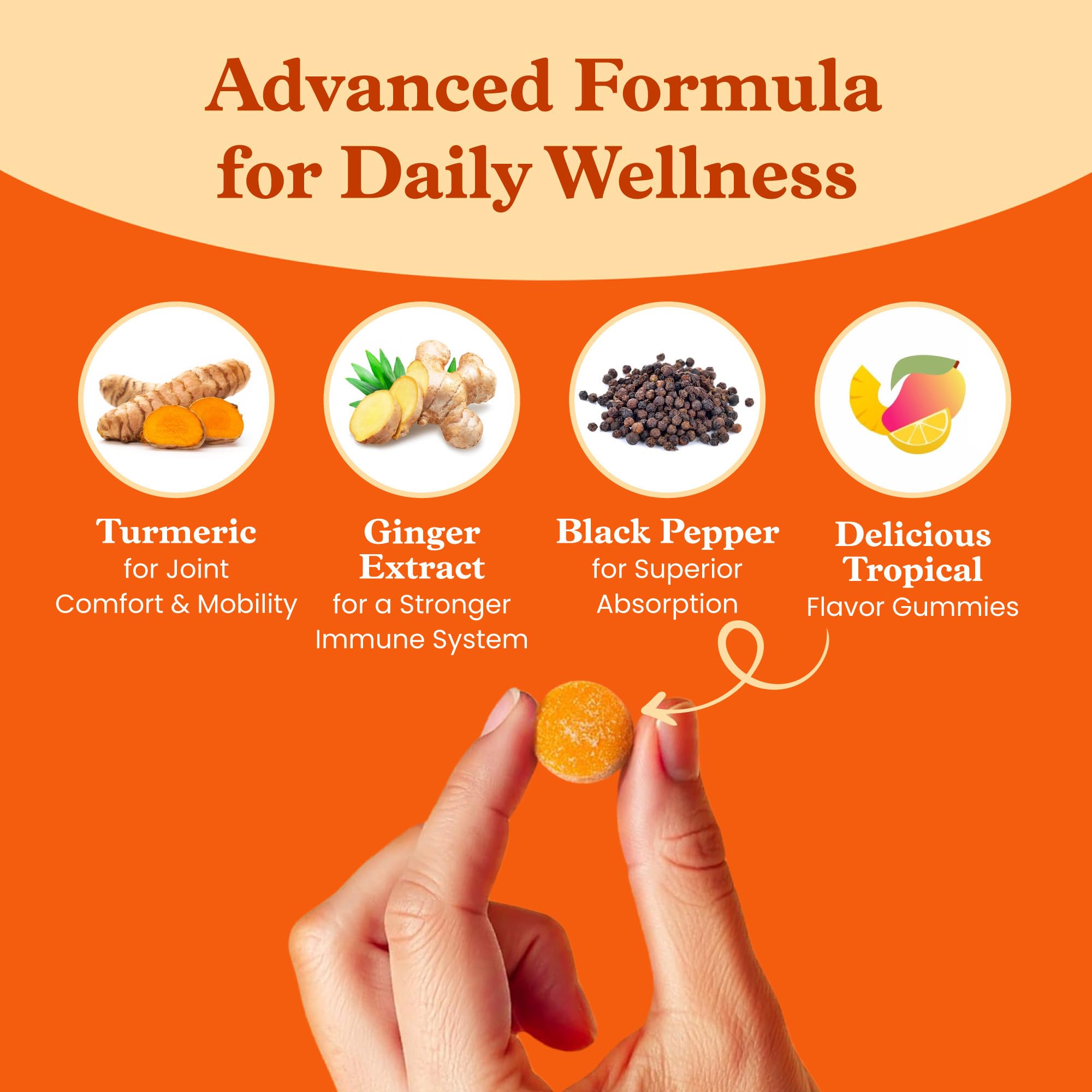 BeLive Turmeric Gummies on a wooden table