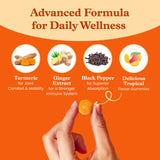 BeLive Turmeric Gummies on a wooden table