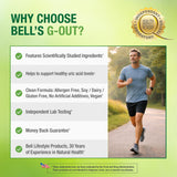 Bell G-OUT capsules and a glass of water