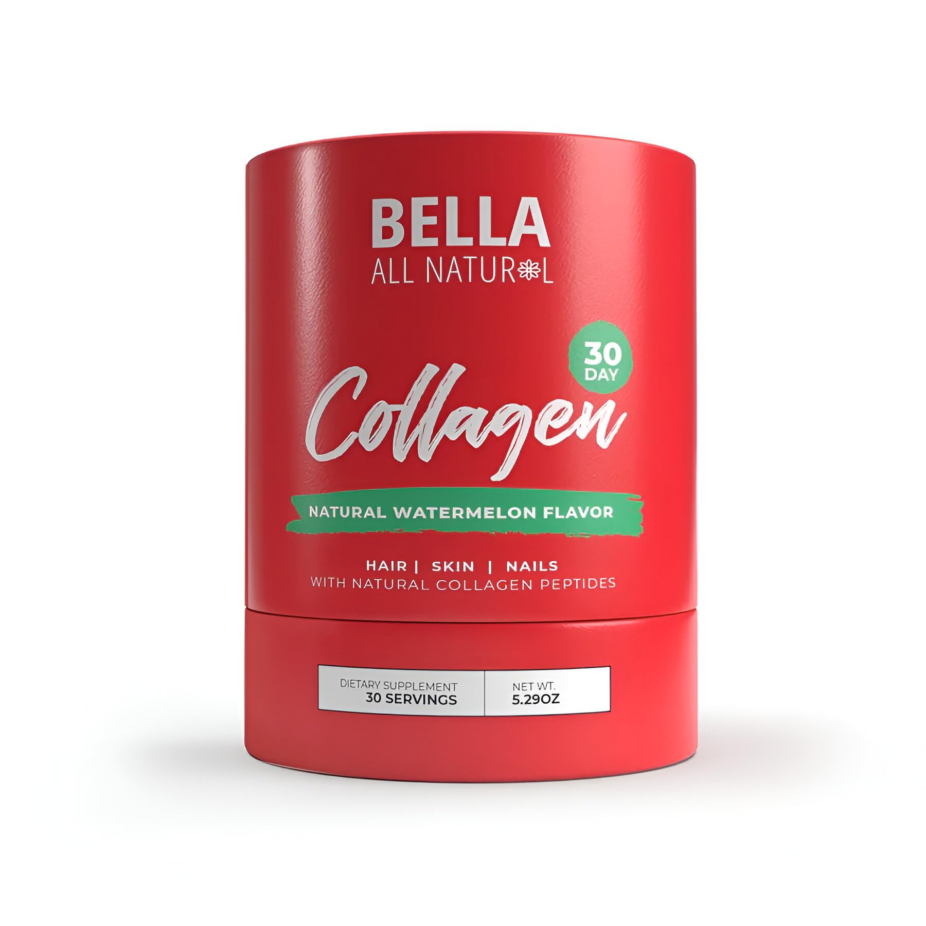 Bella All Natural Collagen Peptides 150g sachet open with powder visible