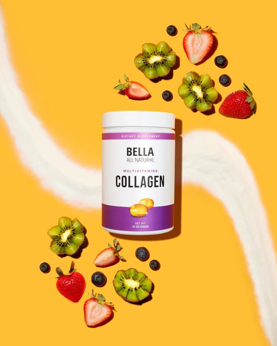 Bella All Natural Collagen Powder mixed in a smoothie