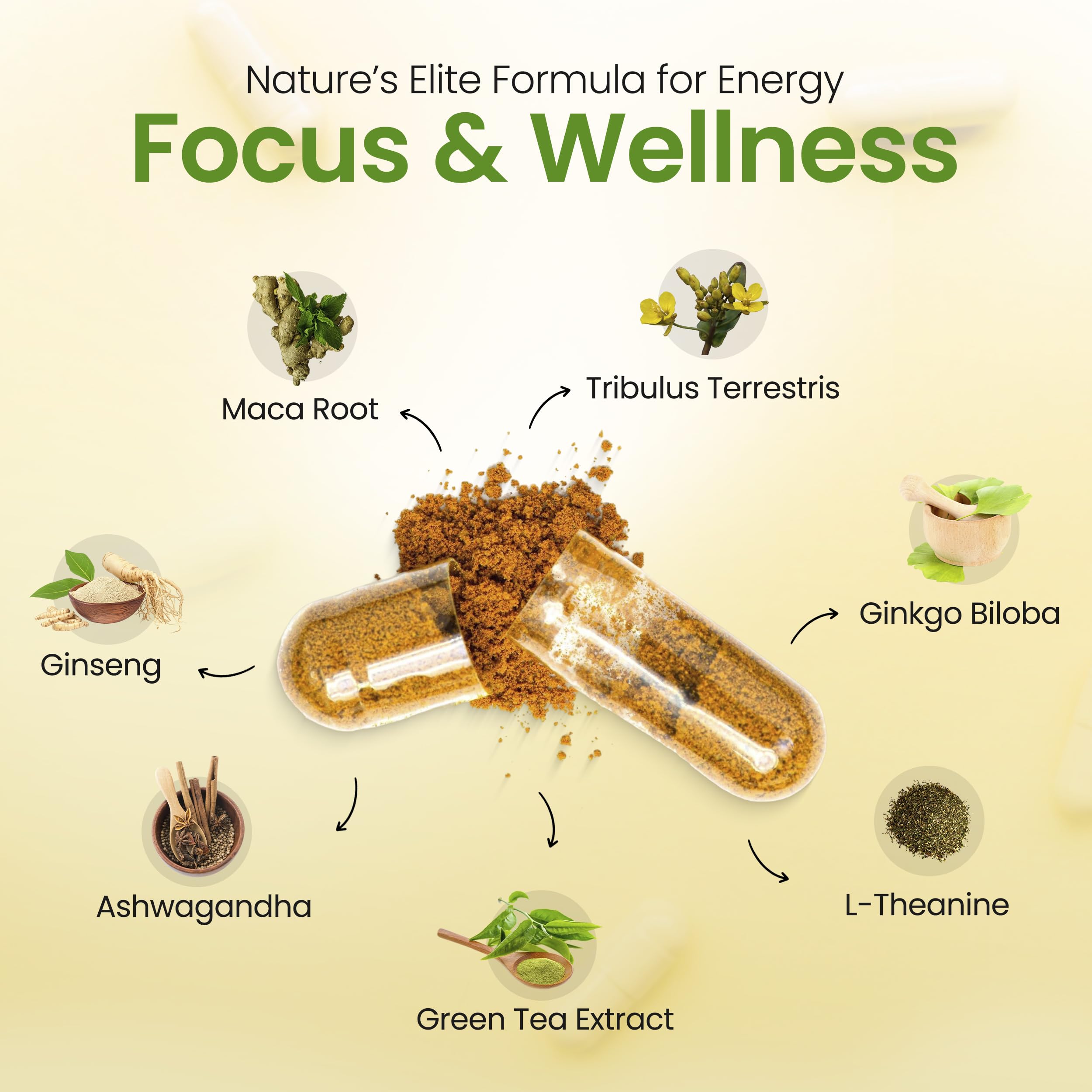 Bella All Natural Herbal Supplement capsules on a table