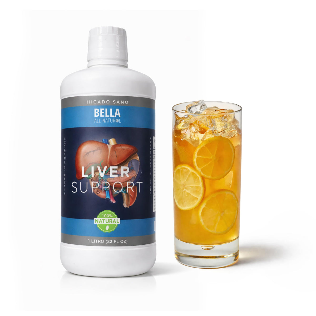 Bella All Natural Liver Extract Supplement front view