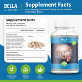 Bella All Natural Liver Extract Supplement side view showing capsule details
