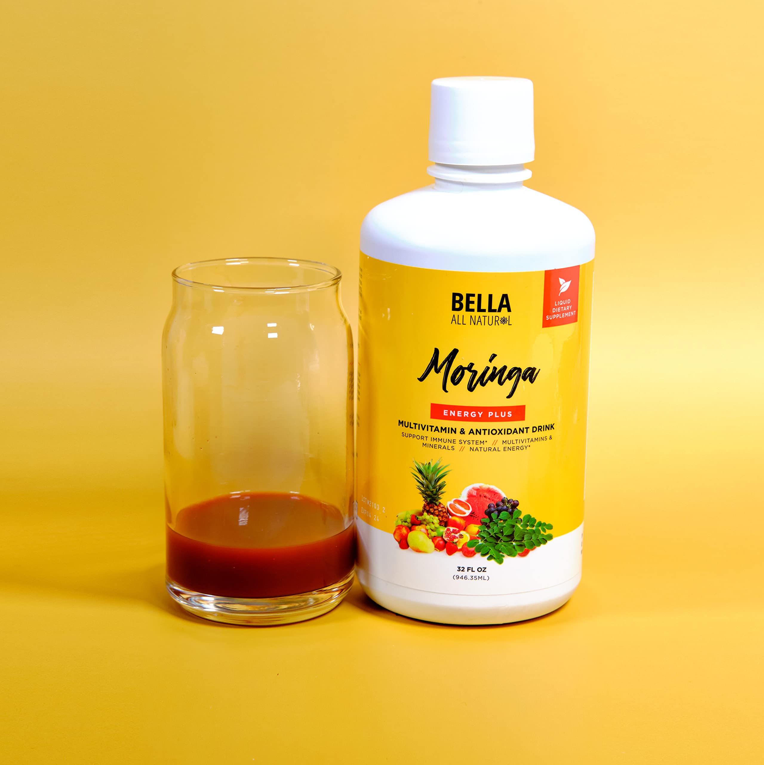 Bella All Natural Moringa Juice 907g side view